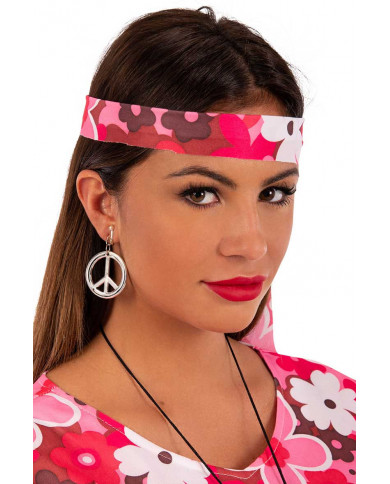 Peace & Love earrings in silver plastic. Ideal to complete the