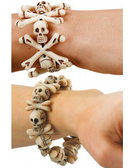 Bracelet W/Skulls And Bones, 2 Ass.Mod.