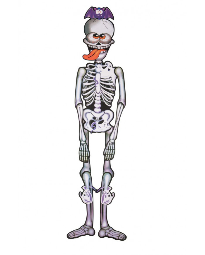 Poster depicting a skeleton of cm.15, with folding arms and