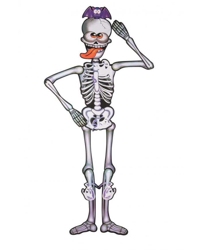 Poster depicting a skeleton of cm.15, with folding arms and