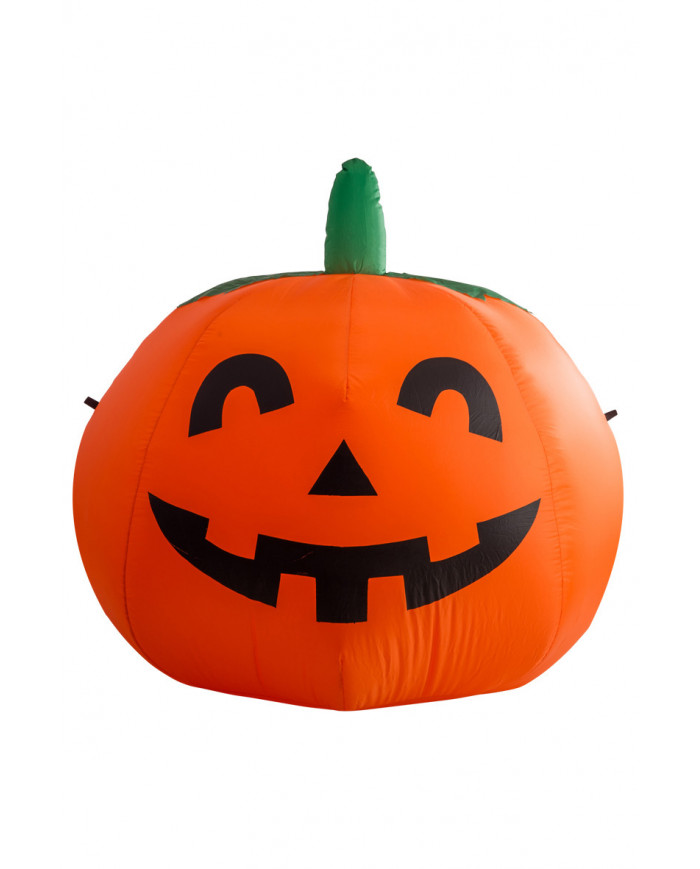Inflatable pumpkin with lights and tie rods, high cm.12. A