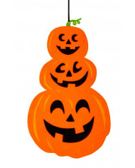 Felt hanging decoration with three pumpkins. Height cm.38. A