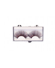 Metallized black and red long adhesive eyelashes, suitable for