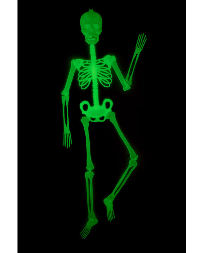 Hanging flat jointed plastic skeleton with a height of cm.150