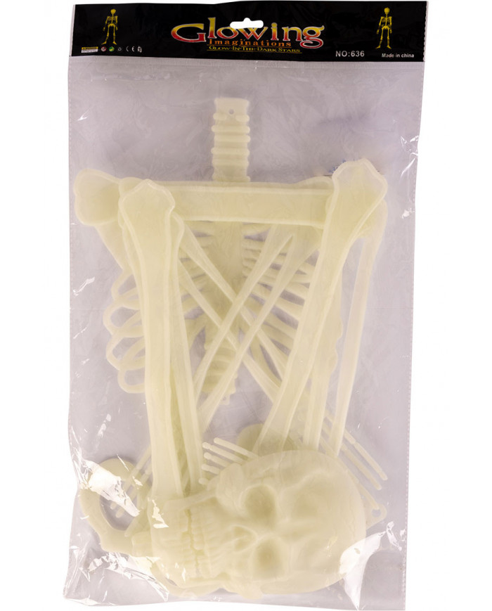 Hanging flat jointed plastic skeleton with a height of cm.150