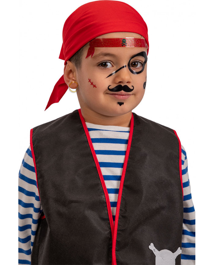 Adhesive decorations for face, a perfect and fast pirate make