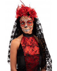 Adhesive face decorations, to complete the Mexican skull make