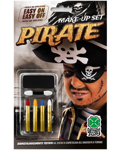 Makeup set consisting of black face paint oil-based with 4