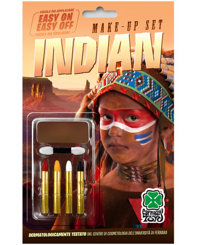 Makeup set consisting of brown face paint oil-based with 4