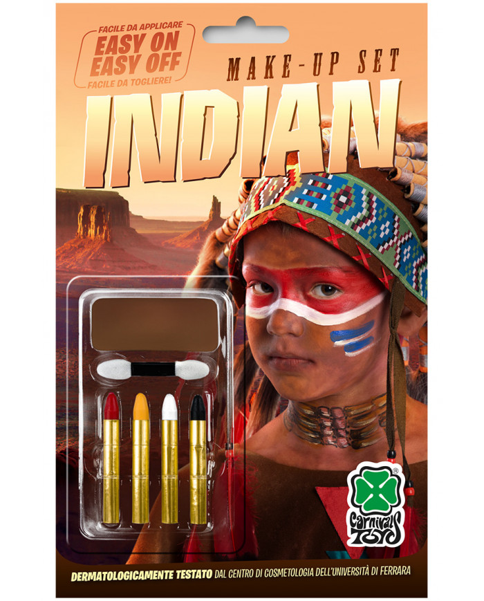 Makeup set consisting of brown face paint oil-based with 4