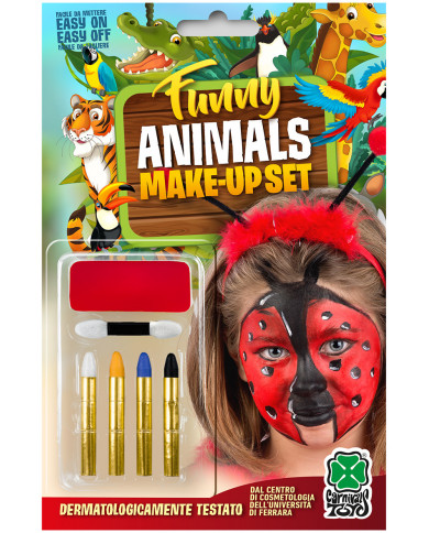 Ladybug makeup set consisting of red face paint oil-based with