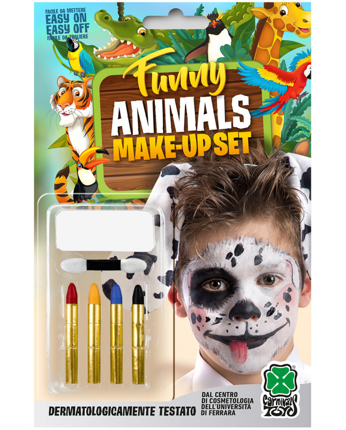 Dalmatian makeup set consisting of white face paint oil-based