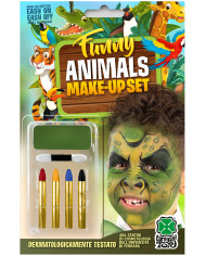 Green dragon makeup set consisting of green face paint