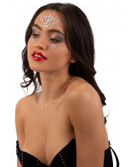 Cartella con decorazioni adesive viso composte da cristalli