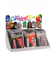 Display box containing 24 face paints in assorted colors in