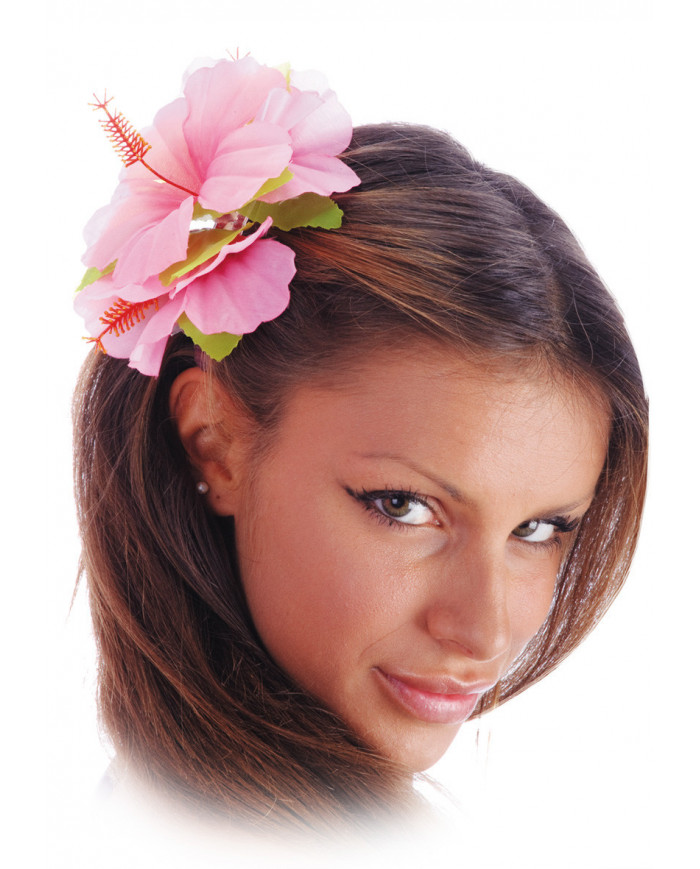 Hairslide W/Pink Flower In Pbh