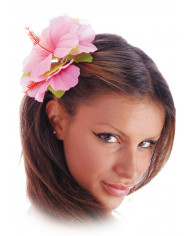 Hairslide W/Pink Flower In Pbh