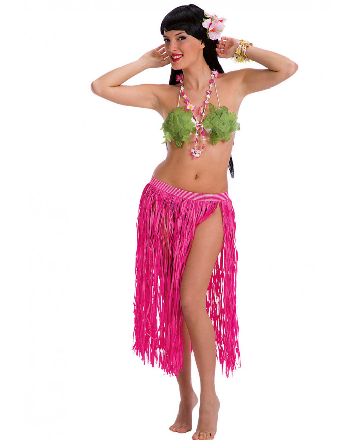 Fluo Pink Hawaii Skirt In Paper, Cm.70, In Pbh