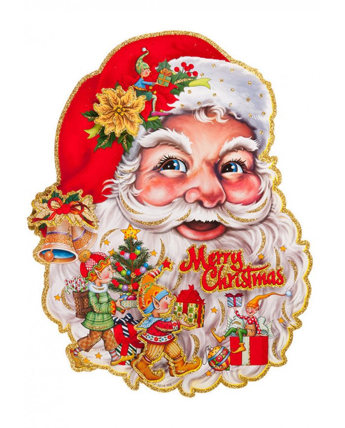 Glitter Santa'S Paper Poster Cm. On Header