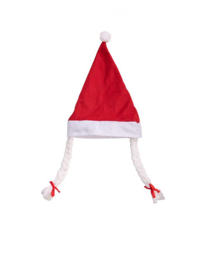 Santa's hat with plaits, a fun accessory to celebrate in