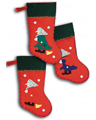 Bas Befana en feutre, longueur 48 cm environ modÃ¨les assortis avec