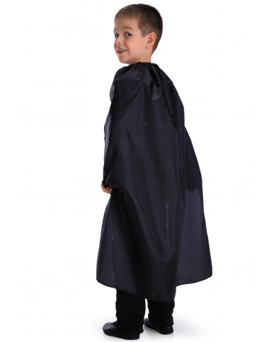 Mantello nero in tessuto taffetÃ . Lungo cm. 90, accessorio che