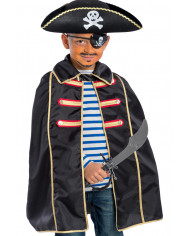 Mantello da corsaro, bambino, realizzato in tessuto taffetas