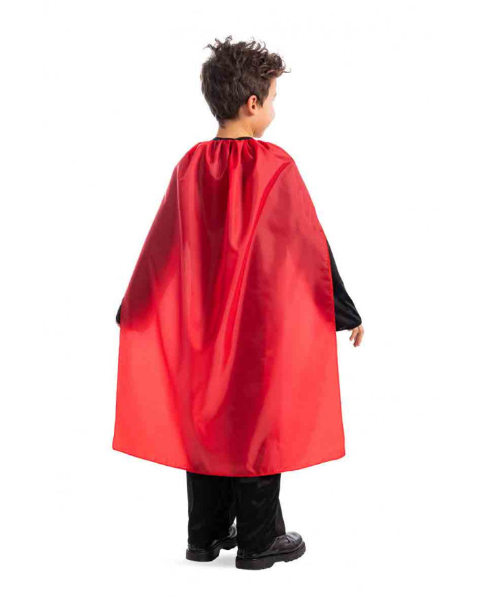 Taffetas red cape for kid, length cm.90. Ideal to complete a