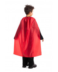 Taffetas red cape for kid, length cm.90. Ideal to complete a