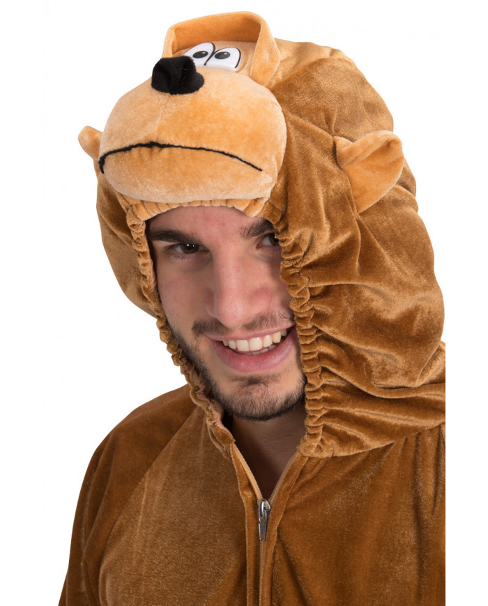 Giant pile jumpsuit with hood, one size M-XL.