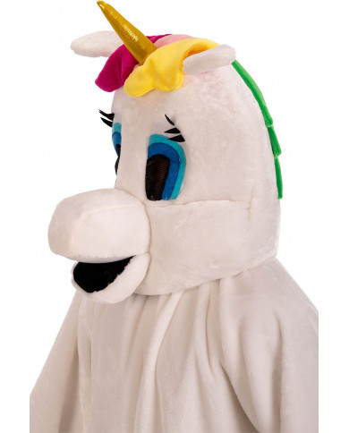 Mascotte jumpsuit - unicorn with gloves, head and feet