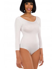 White lycra bodysuit, one size S/M.
