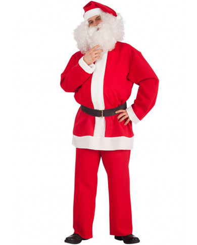 Costume da Babbo Natale in tela composto da abito con cintura e