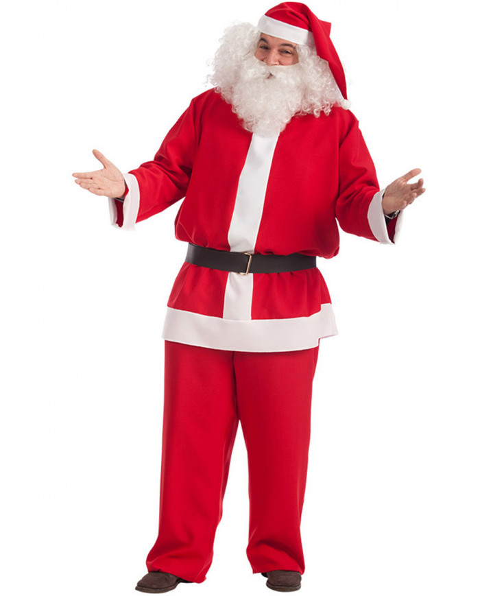 Costume da Babbo Natale in tessuto comprendente cintura e