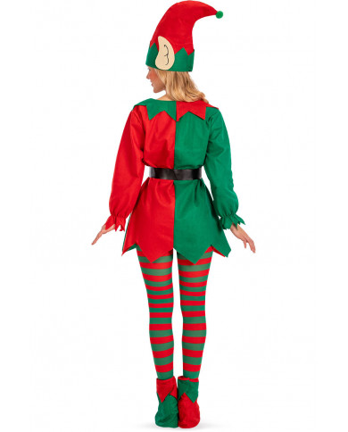 Costume da elfo donna, l'aiutante di Babbo Natale, taglia unica