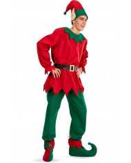 Elf costume for man composed of felt jacket and pants