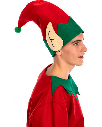 Elf costume for man composed of felt jacket and pants