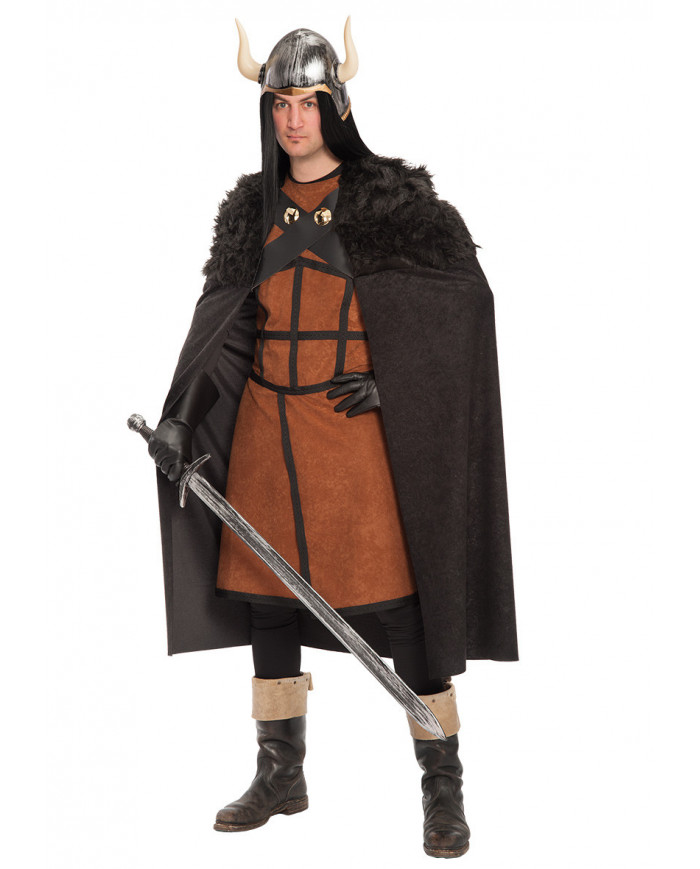 Mantello da guerriero, realizzato in tessuto scamosciato nero