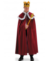 Velvet king cape with printed plush hems, lenght cm. 14.