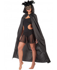 Taffetas cape with hood, length cm.14.