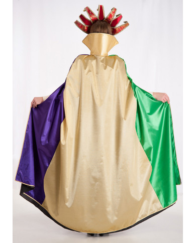 Multicolor venetian cape in satin and taffetas, length cm.14.
