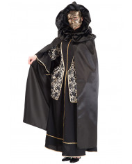 Satin venetian cape with hood, length cm.13.
