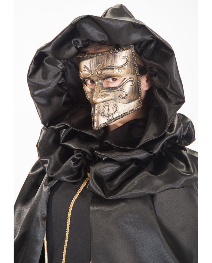 Satin venetian cape with hood, length cm.13.