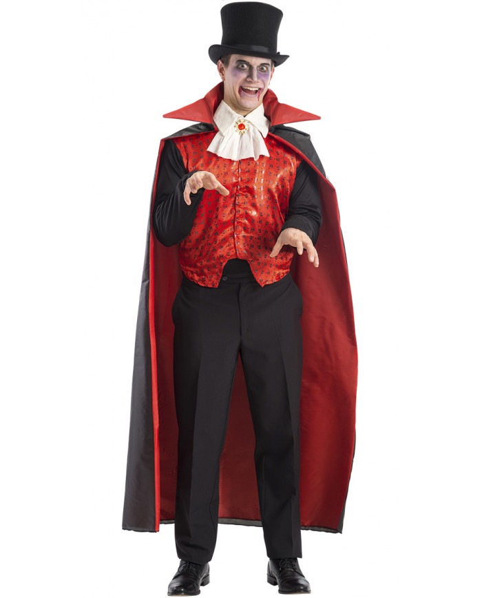 Mantello in tessuto plastificato double-face rosso e nero con