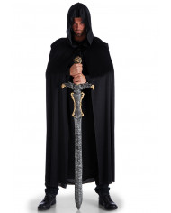 Black jersey cape with hood, length cm. 14.