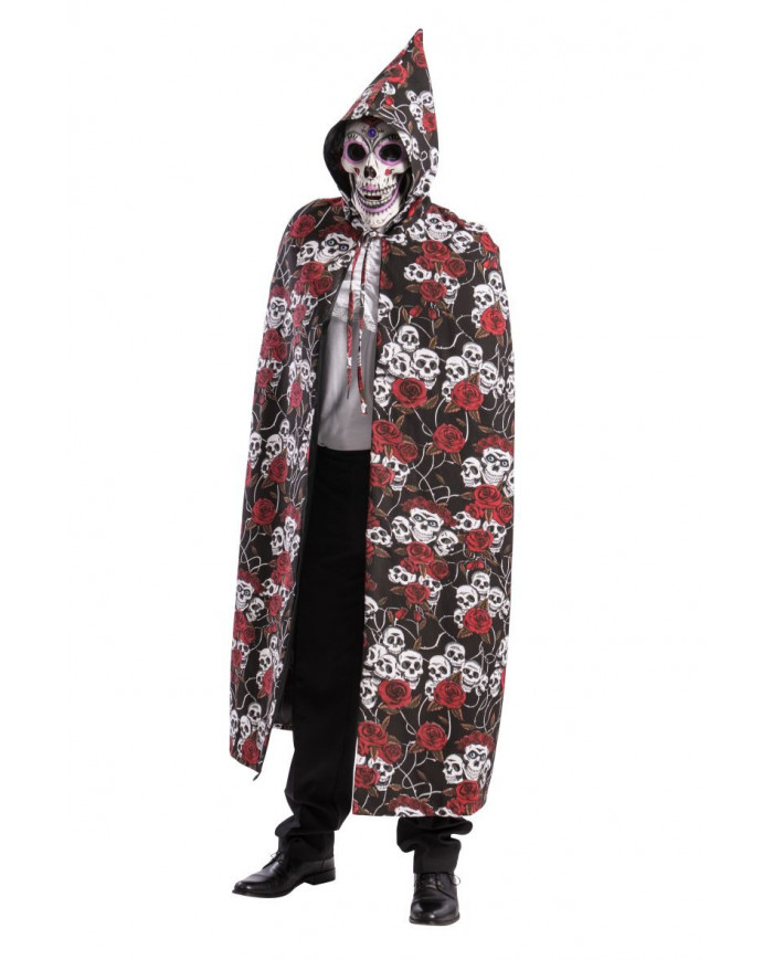 Printed cape with hood, length cm.13.