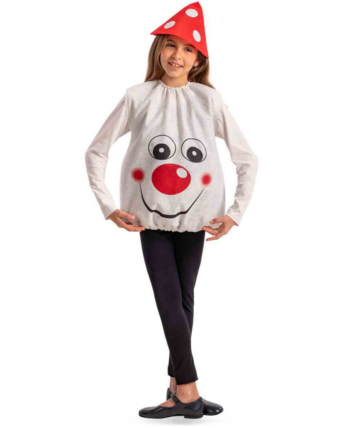 Mushroom felt costume with pointed hat. Ideal for a Carnival