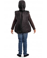 Costume in panno da pinguino bianco e nero con papillon rosso e