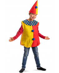 Multicolour clown felt costume with pointed hat. Ideal for a