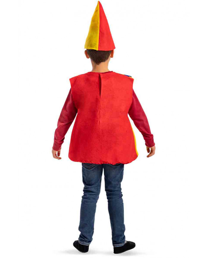 Multicolour clown felt costume with pointed hat. Ideal for a